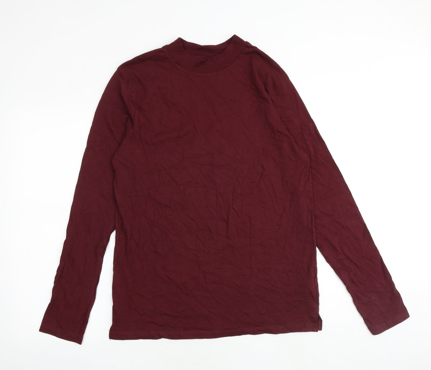 Topman Mens Red Cotton T-Shirt Size M Crew Neck