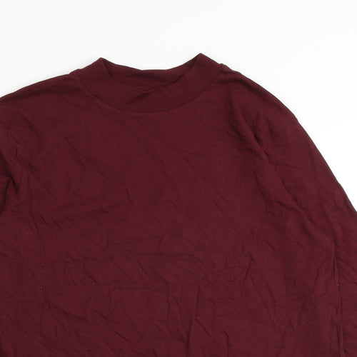 Topman Mens Red Cotton T-Shirt Size M Crew Neck