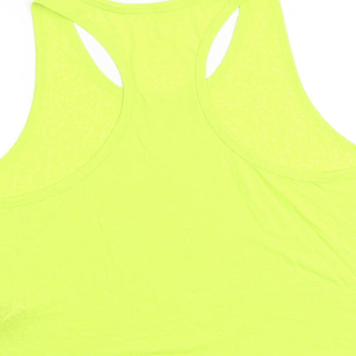 GOODMOVE Womens Yellow Polyester Cropped Tank Size 20 Round Neck Pullover