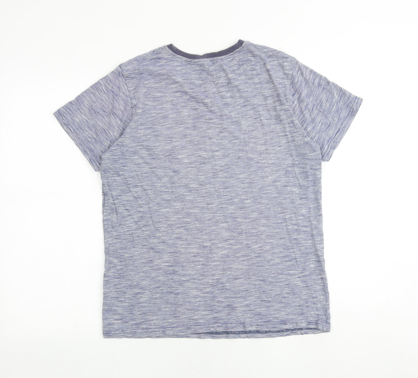 Marks and Spencer Boys Blue 100% Cotton Basic T-Shirt Size 16 Years Round Neck Pullover