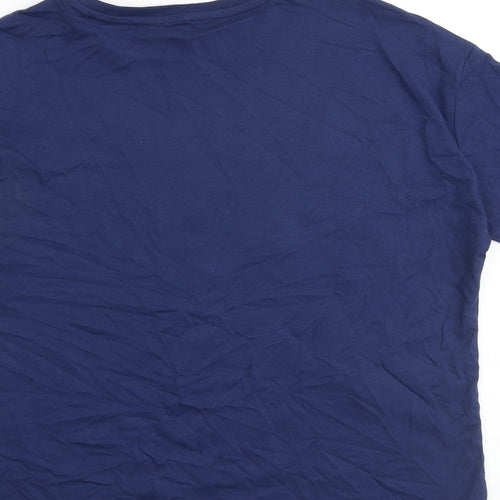 Marks and Spencer Girls Blue Cotton Pullover T-Shirt Size 12-13 Years Crew Neck Pullover - New York City