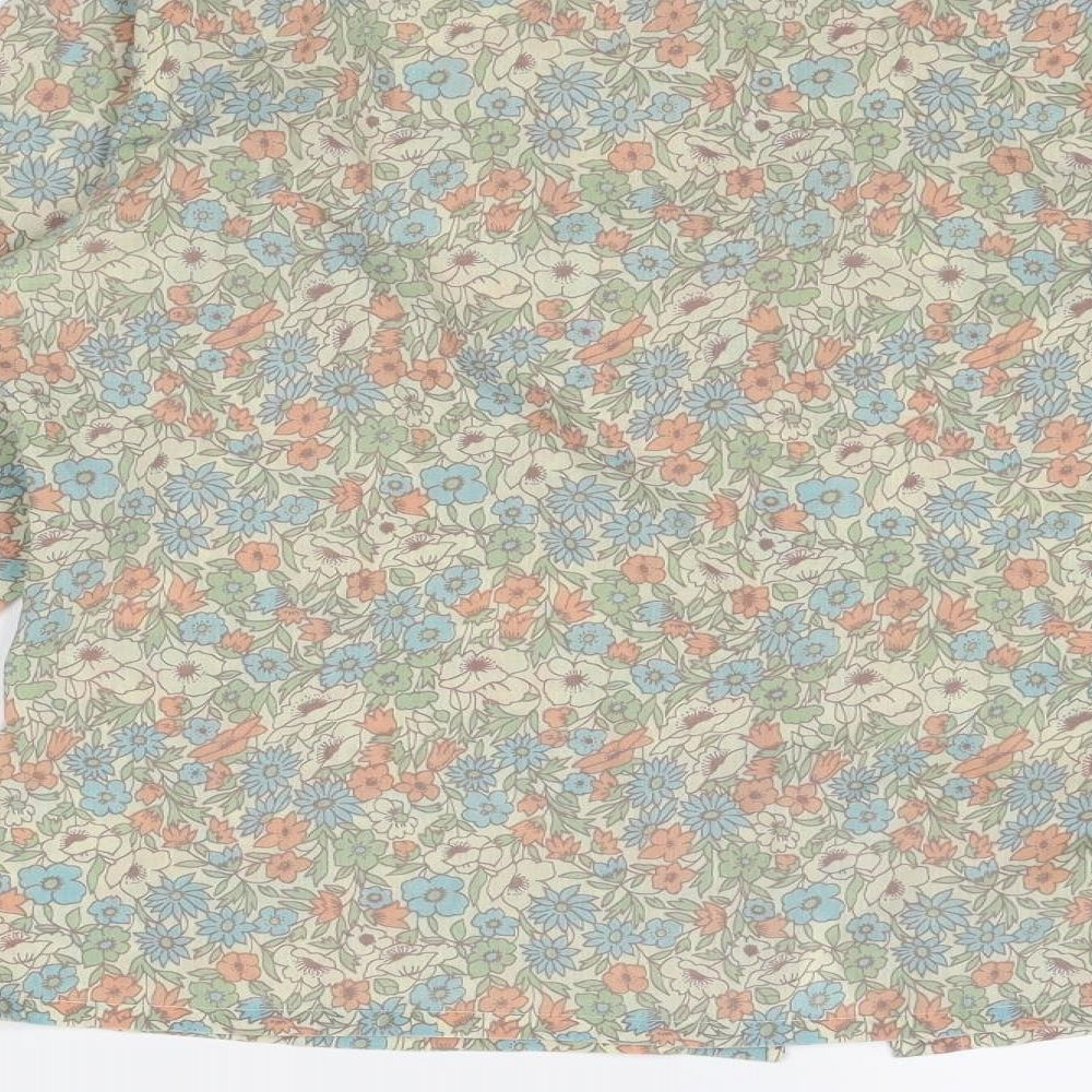 Prova Womens Multicoloured Floral Polyester Basic Button-Up Size 16 Collared