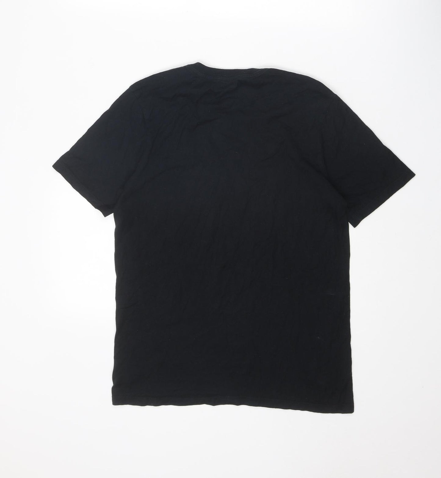 Nike Mens Black Cotton Pullover T-Shirt Size S V-Neck Pullover