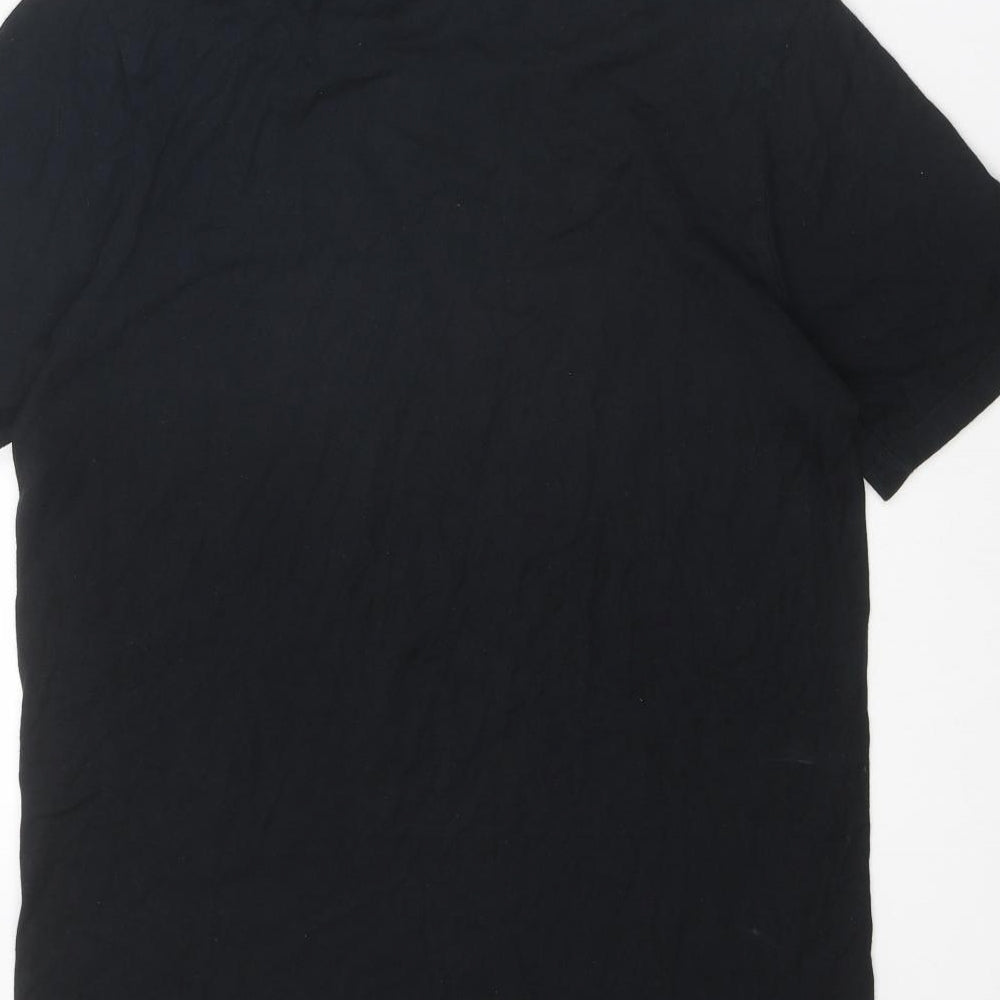 Nike Mens Black Cotton Pullover T-Shirt Size S V-Neck Pullover