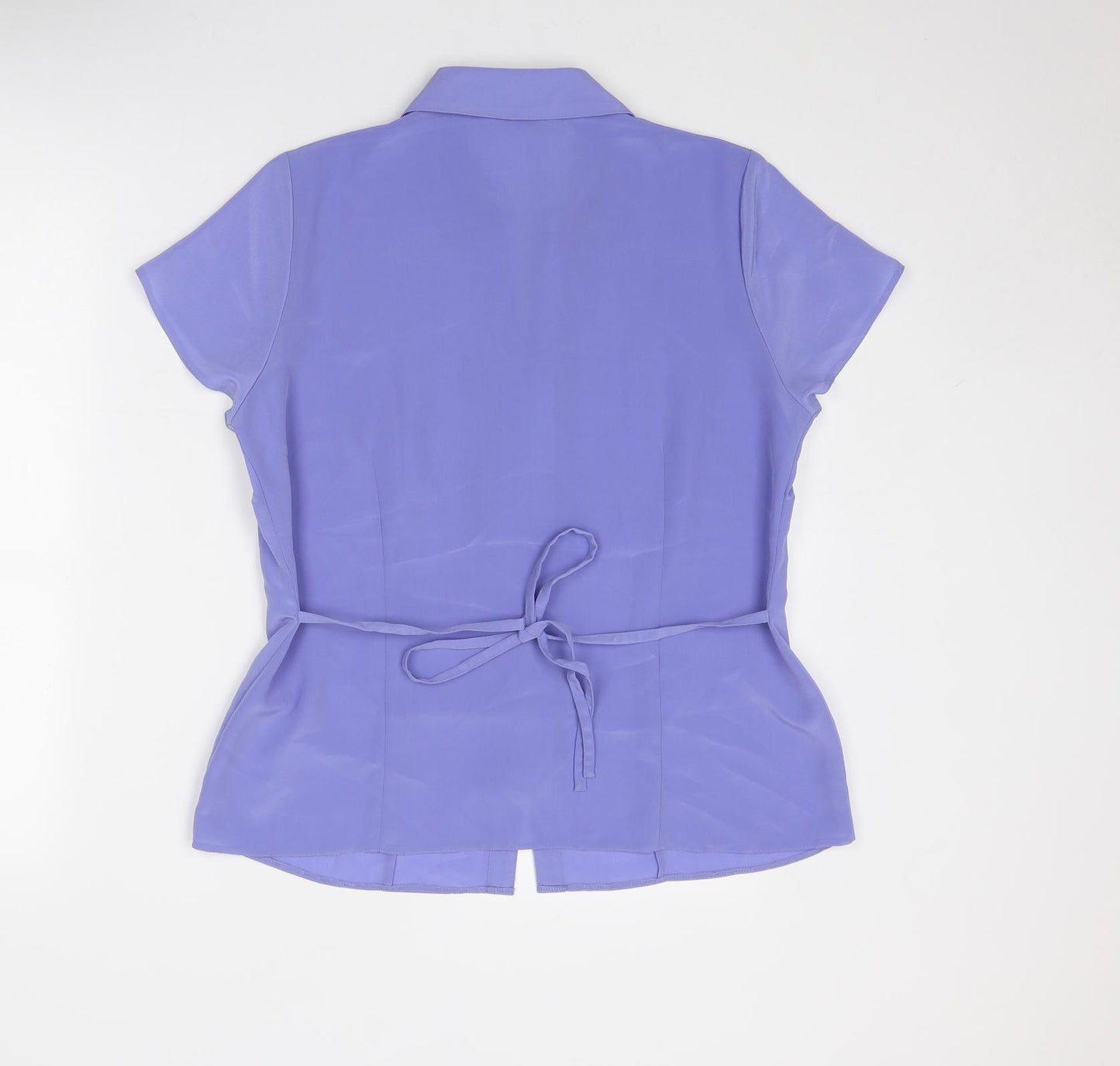Bonmarché Womens Purple Polyester Basic Button-Up Size 14 Collared