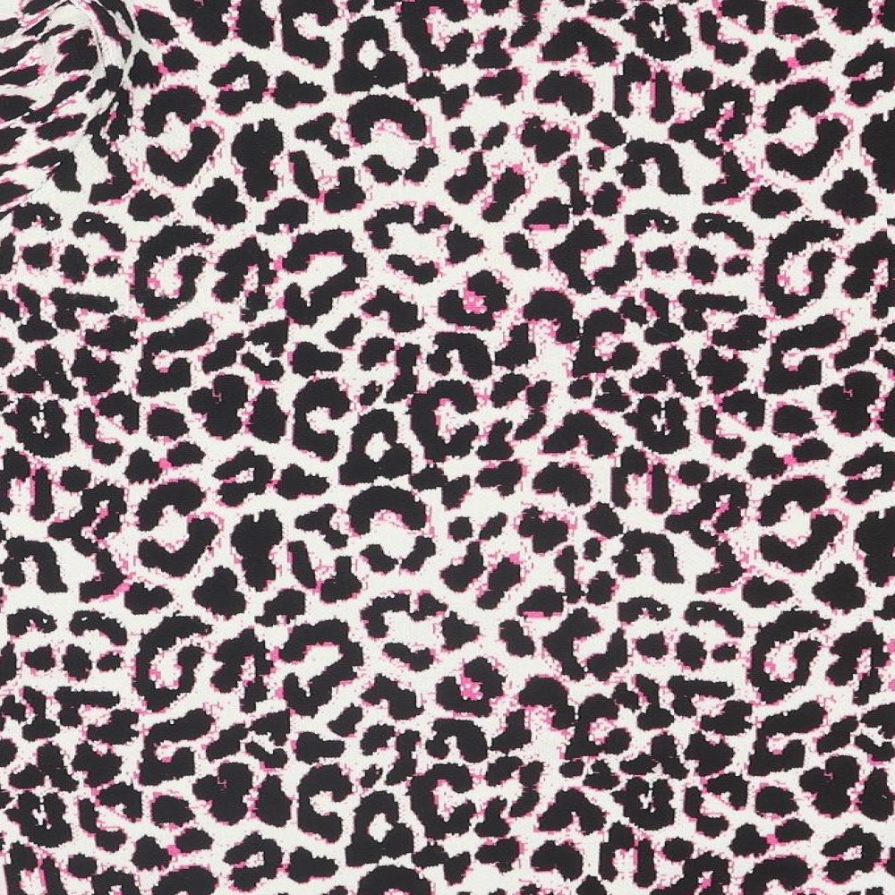 Savida Womens Multicoloured Round Neck Animal Print Polyester Pullover Jumper Size 16 - Leopard pattern