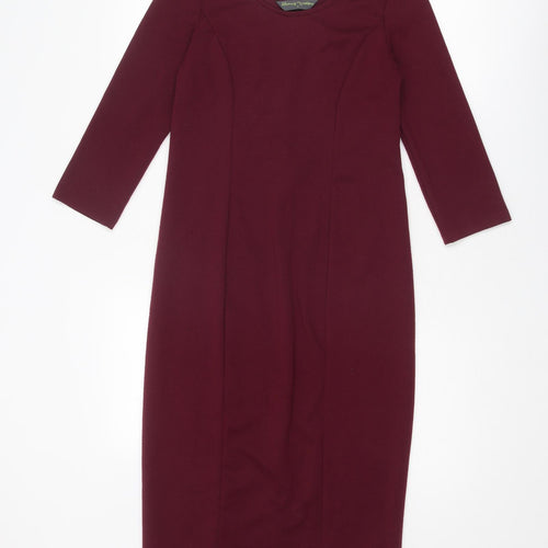 Blooming Marvellous Womens Purple Polyester Shift Size 8 Round Neck Pullover