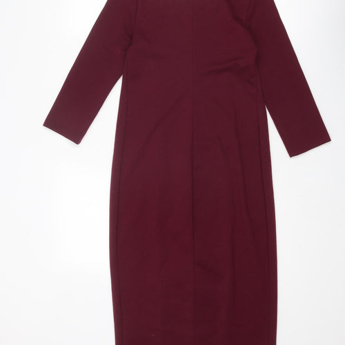 Blooming Marvellous Womens Purple Polyester Shift Size 8 Round Neck Pullover