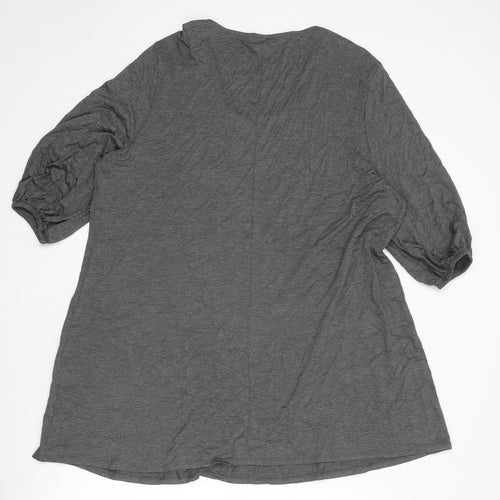 Capsule Womens Grey Viscose A-Line Size 20 Round Neck Pullover