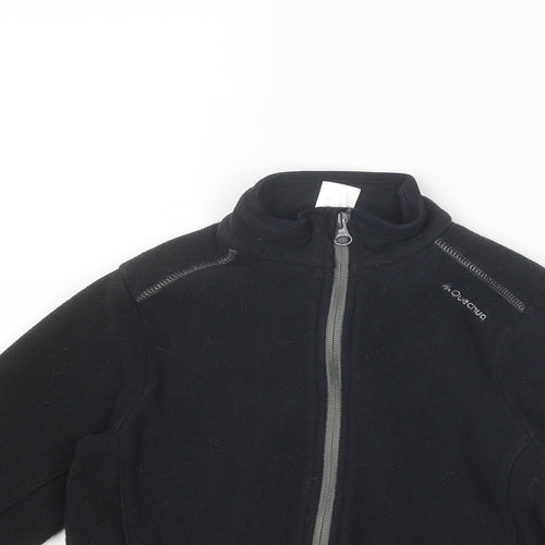 Quechua Boys Black Jacket Size 8 Years Zip