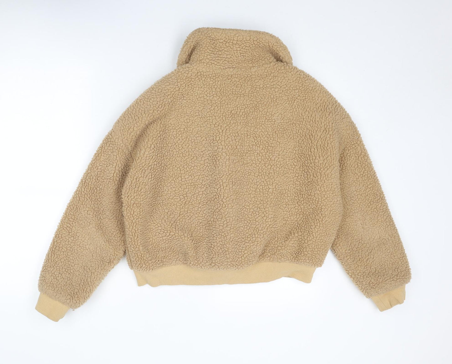 Diffuse Womens Brown Bomber Jacket Jacket Size 12 Zip - Teddy Jacket