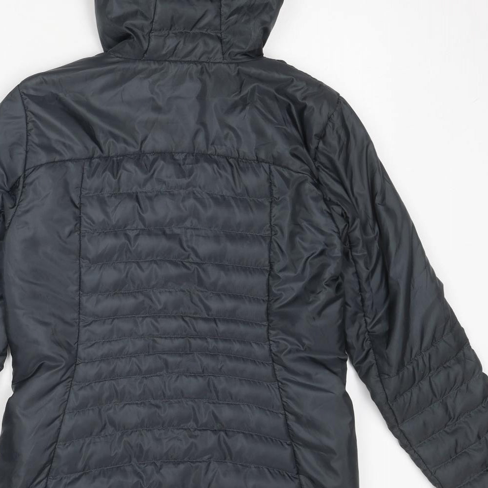 ROXY Womens Grey Quilted Jacket Size S Zip