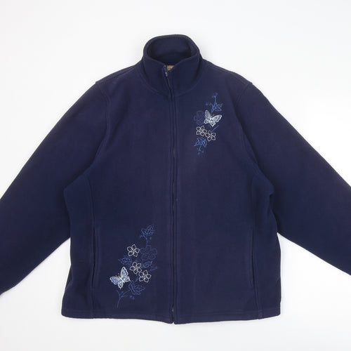 Pure & Natural Womens Blue Jacket Size M Zip