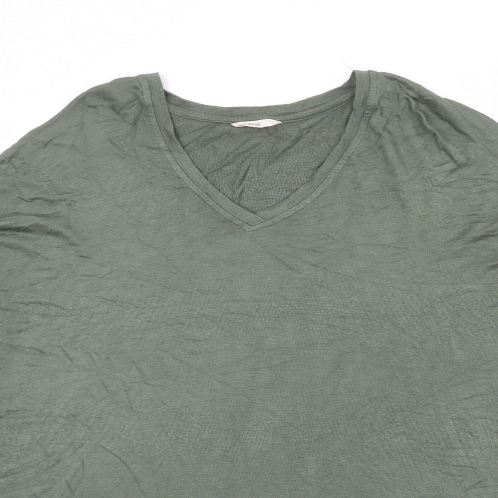 Hush Womens Green Viscose Basic Blouse Size S V-Neck