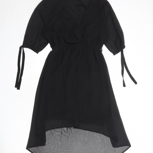 Select Womens Black Polyester Fit & Flare Size 12 V-Neck Pullover