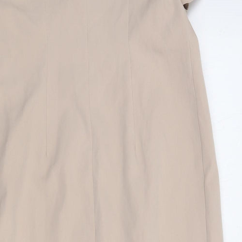 ASOS Womens Beige Polyester Shift Size 10 V-Neck Pullover