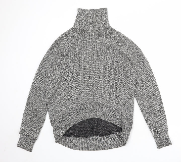 Topshop Womens Grey High Neck Polyester Pullover Jumper Size 10