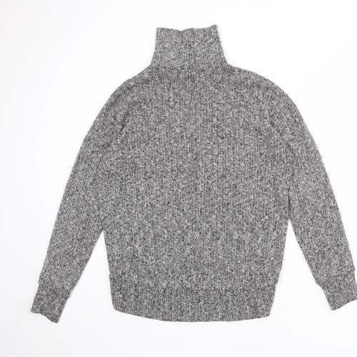 Topshop Womens Grey High Neck Polyester Pullover Jumper Size 10