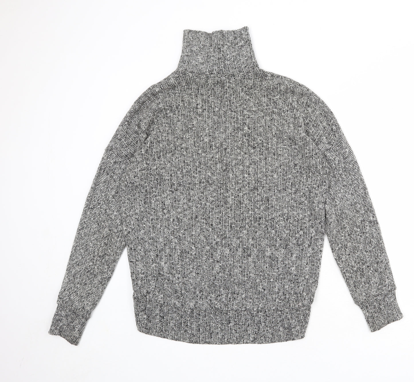 Topshop Womens Grey High Neck Polyester Pullover Jumper Size 10