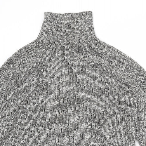 Topshop Womens Grey High Neck Polyester Pullover Jumper Size 10