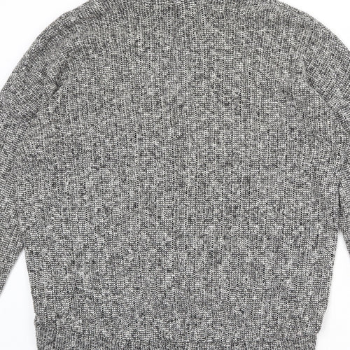 Topshop Womens Grey High Neck Polyester Pullover Jumper Size 10