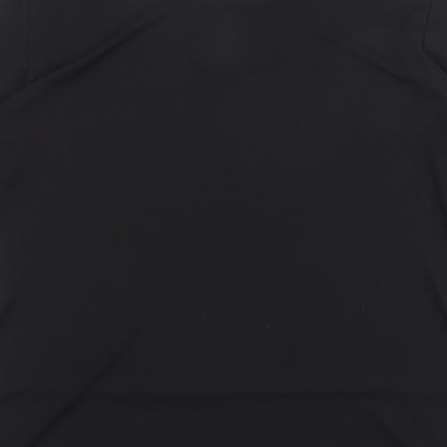 Sara Womens Black Polyester Basic T-Shirt Size 10 Boat Neck - Size 10-12