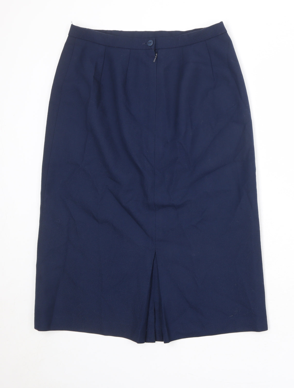 Brook Taverner Womens Blue Polyester A-Line Skirt Size 14 Zip