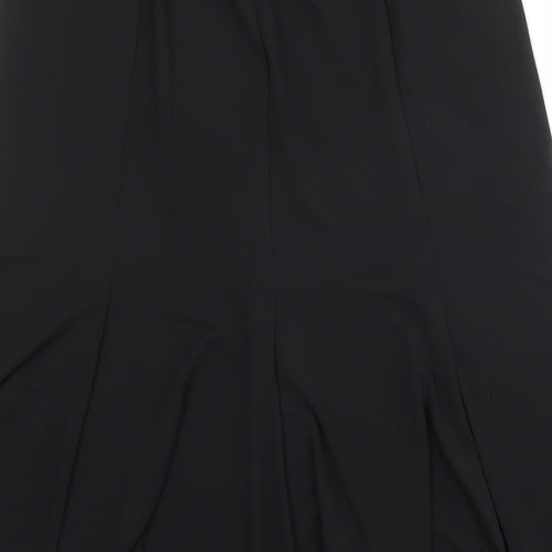 Claudia Stevens Womens Black Polyester Flare Skirt Size 18