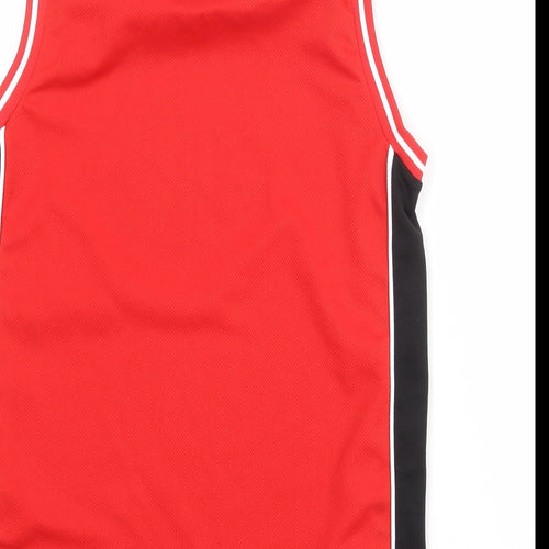 McKenzie Boys Red Polyester Basic Tank Size 12-13 Years Round Neck Pullover