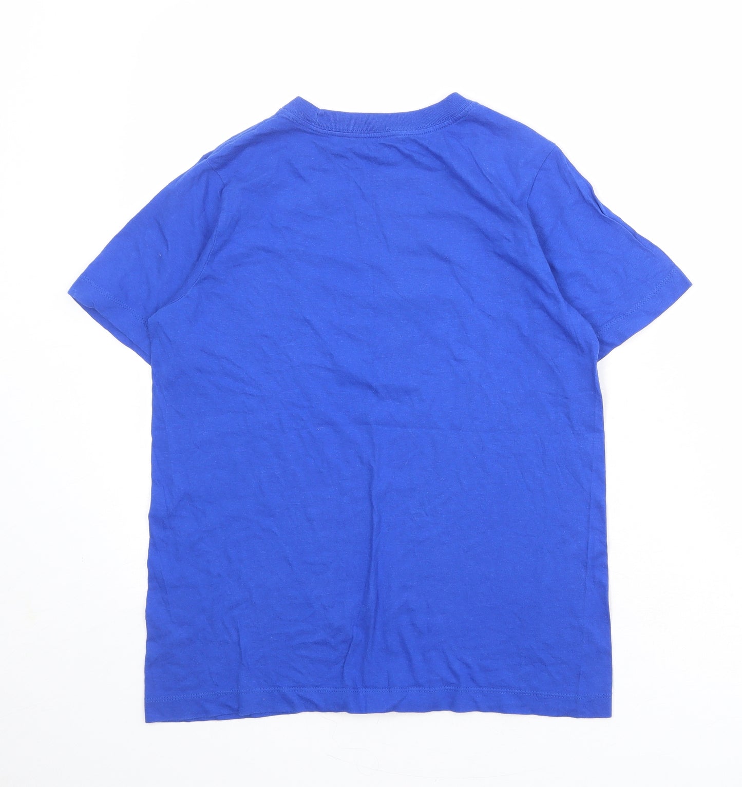 Nike Boys Blue Polyester Basic T-Shirt Size L Round Neck Pullover - Basketball