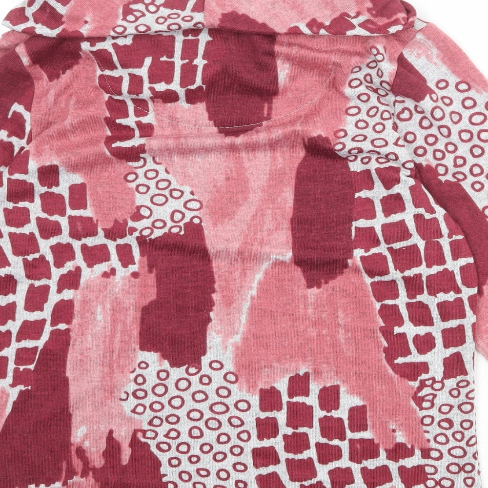 TIGI Womens Multicoloured Roll Neck Geometric Polyester Pullover Jumper Size 10 - Size 10-12