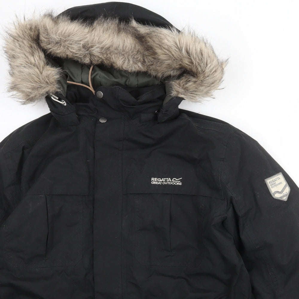 Regatta Mens Black Windbreaker Jacket Size L Zip