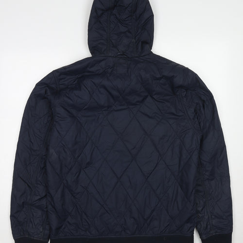 Carhartt Mens Blue Quilted Jacket Size L Zip