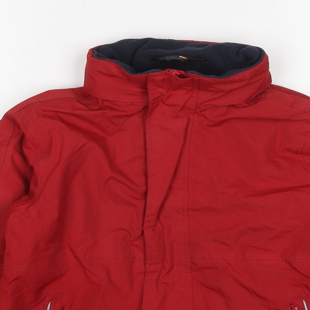 Regatta Boys Red Windbreaker Jacket Size 9-10 Years Zip