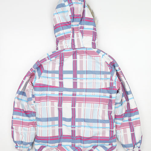 Surfanic Girls Multicoloured Plaid Ski Jacket Jacket Size 9-10 Years Zip