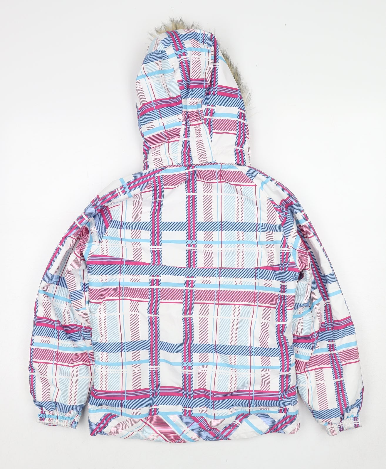 Surfanic Girls Multicoloured Plaid Ski Jacket Jacket Size 9-10 Years Zip