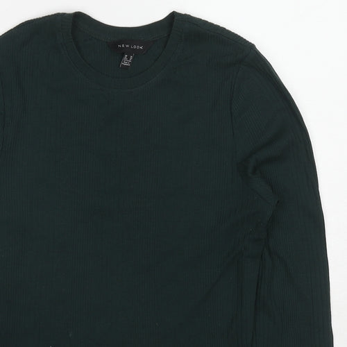 New Look Womens Green Round Neck Polyester Pullover Jumper Size 14