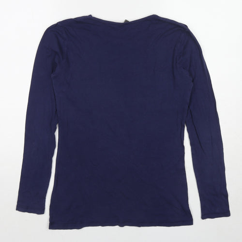 Dorothy Perkins Womens Blue Cotton Basic T-Shirt Size 14 Round Neck