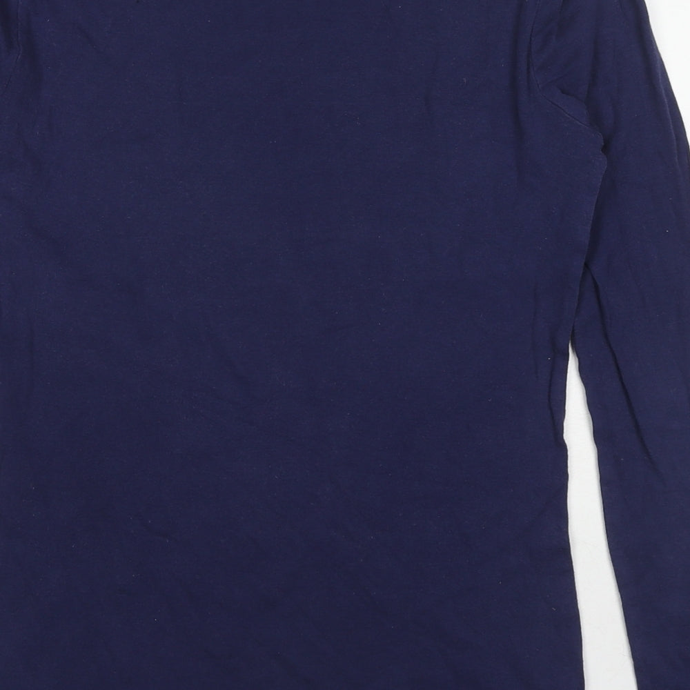 Dorothy Perkins Womens Blue Cotton Basic T-Shirt Size 14 Round Neck