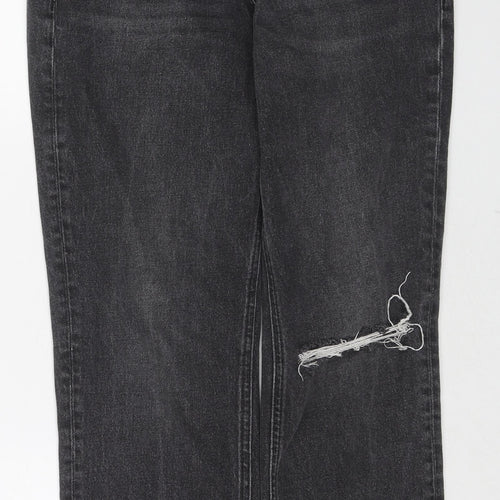 NEXT Womens Black Cotton Straight Jeans Size 10 Regular