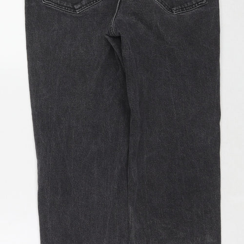 NEXT Womens Black Cotton Straight Jeans Size 10 Regular Button
