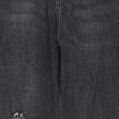 NEXT Womens Black Cotton Straight Jeans Size 10 Regular Button