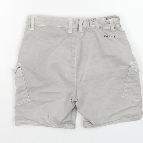 River Island Boys Grey Cotton Cargo Shorts Size 9-10 Years Regular