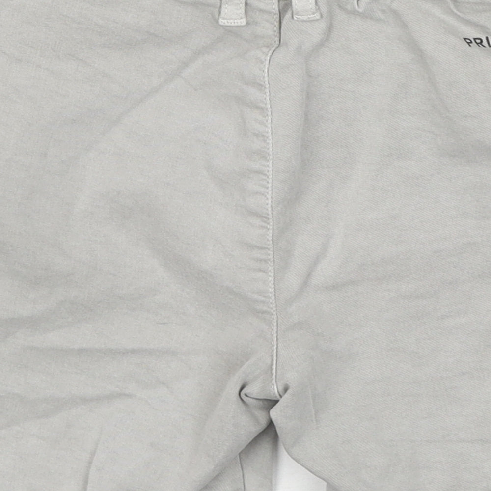 River Island Boys Grey Cotton Cargo Shorts Size 9-10 Years Regular