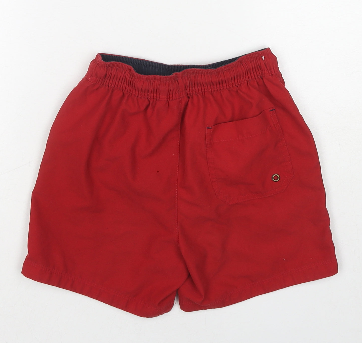 NEXT Boys Red Polyester Bermuda Shorts Size 8 Years Regular Drawstring