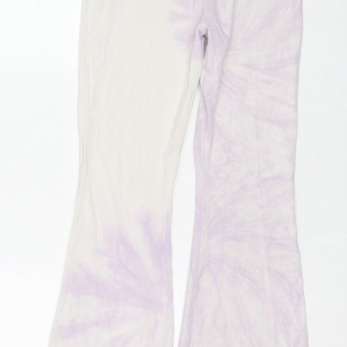 Marks and Spencer Girls Multicoloured Tie Dye Cotton Jogger Trousers Size 13-14 Years Regular Pullover - Leggings
