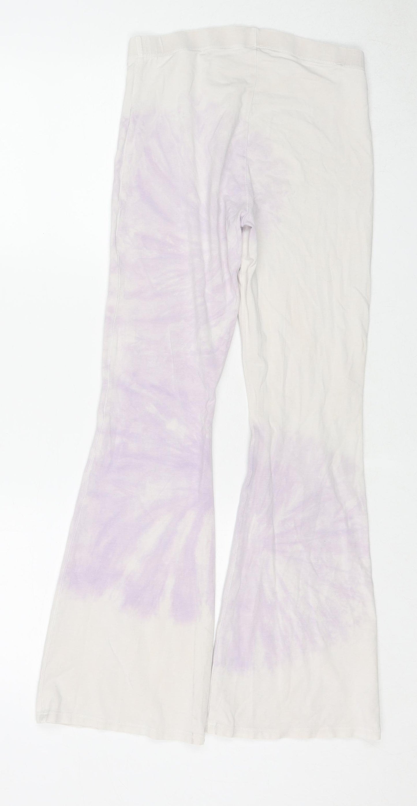 Marks and Spencer Girls Multicoloured Tie Dye Cotton Jogger Trousers Size 13-14 Years Regular Pullover - Leggings