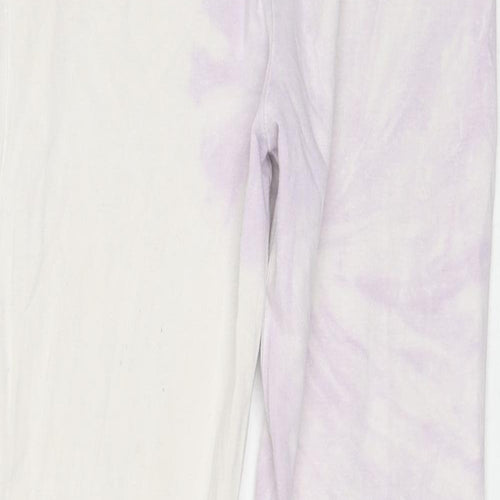 Marks and Spencer Girls Multicoloured Tie Dye Cotton Jogger Trousers Size 13-14 Years Regular Pullover - Leggings