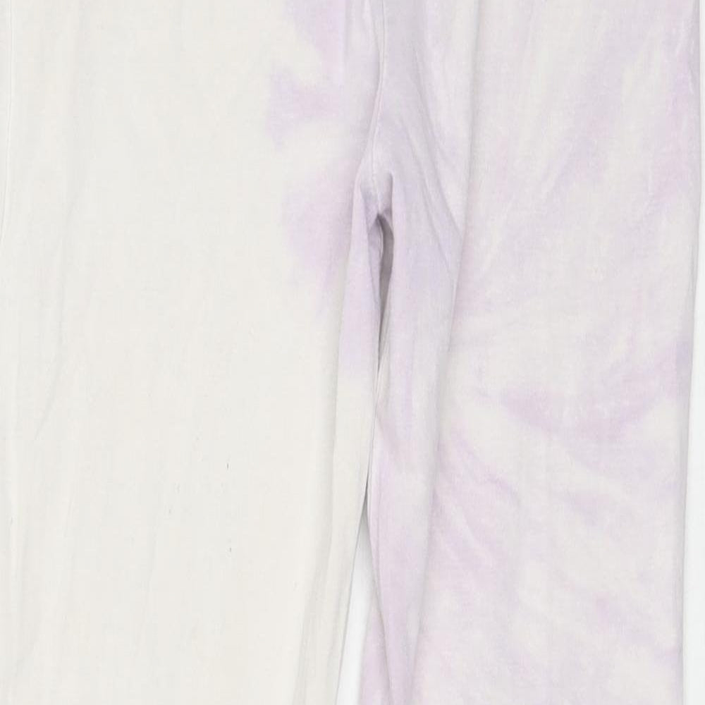 Marks and Spencer Girls Multicoloured Tie Dye Cotton Jogger Trousers Size 13-14 Years Regular Pullover - Leggings