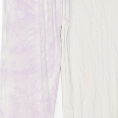 Marks and Spencer Girls Multicoloured Tie Dye Cotton Jogger Trousers Size 13-14 Years Regular Pullover - Leggings